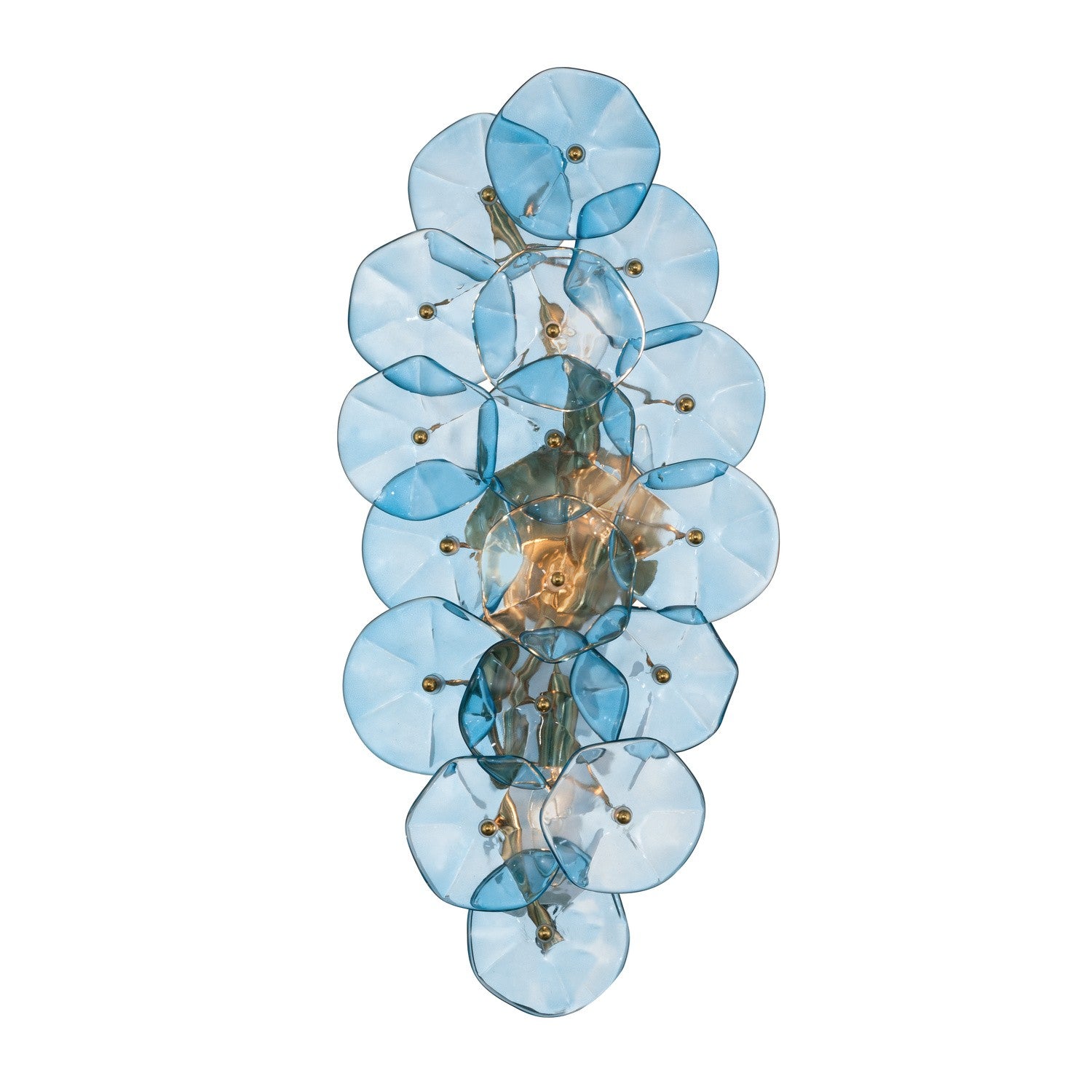 Crystorama - ESM-4001-AG-BL - Four Light Wall Sconce - Esme - Aged Brass