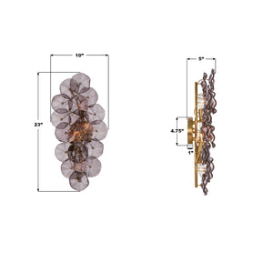 Crystorama - ESM-4001-AG-SM - Four Light Wall Sconce - Esme - Aged Brass