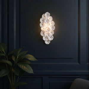 Crystorama - ESM-4001-AG-WH - Four Light Wall Sconce - Esme - Aged Brass