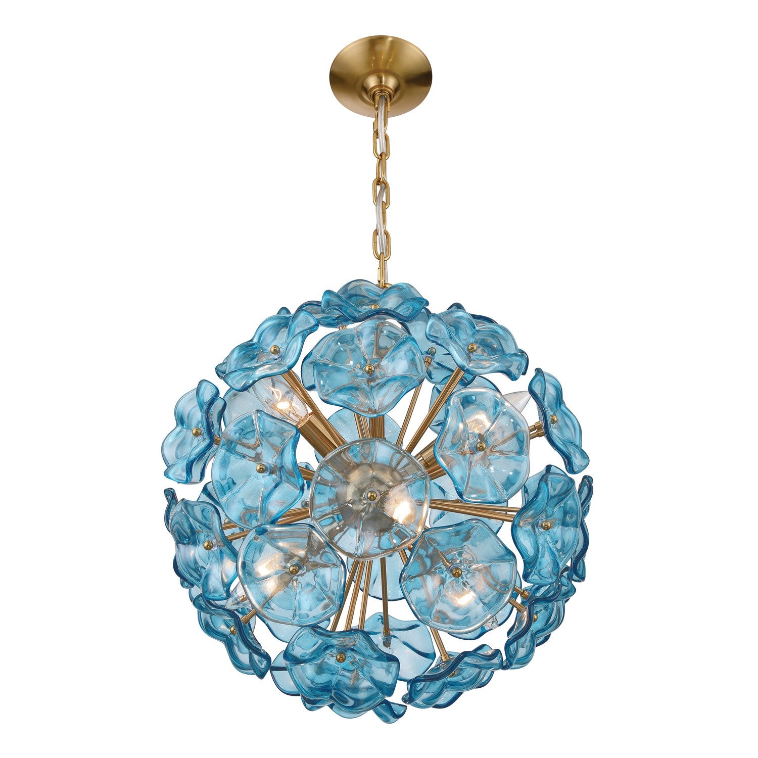 Crystorama - ESM-4005-AG-BL - Six Light Chandelier - Esme - Aged Brass