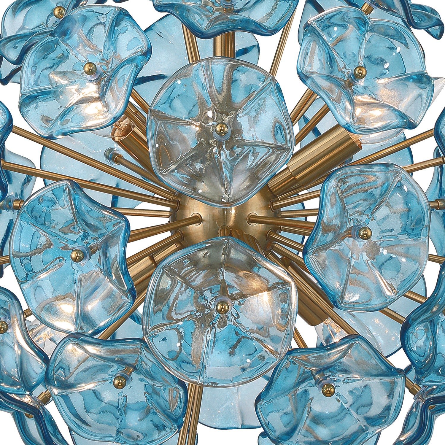 Crystorama - ESM-4005-AG-BL - Six Light Chandelier - Esme - Aged Brass