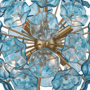 Crystorama - ESM-4005-AG-BL - Six Light Chandelier - Esme - Aged Brass