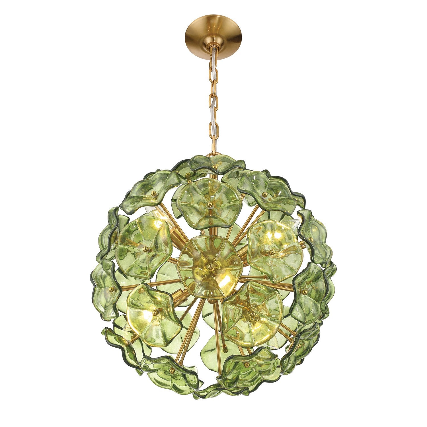 Crystorama - ESM-4005-AG-GR - Six Light Chandelier - Esme - Aged Brass