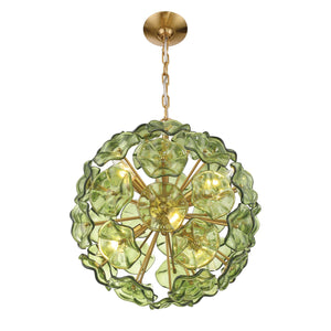 Crystorama - ESM-4005-AG-GR - Six Light Chandelier - Esme - Aged Brass