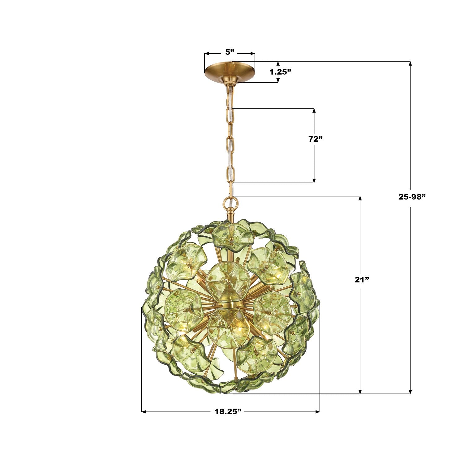 Crystorama - ESM-4005-AG-GR - Six Light Chandelier - Esme - Aged Brass