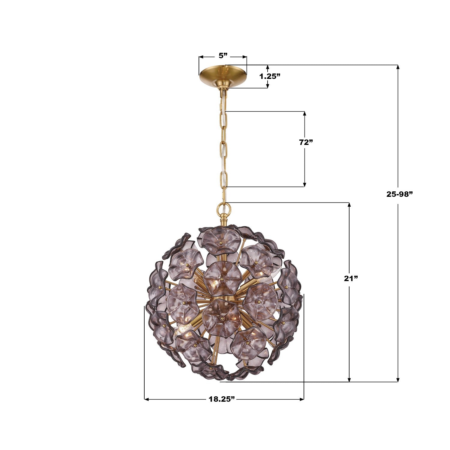 Crystorama - ESM-4005-AG-SM - Six Light Chandelier - Esme - Aged Brass