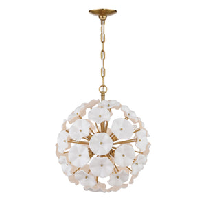 Crystorama - ESM-4005-AG-WH - Six Light Chandelier - Esme - Aged Brass