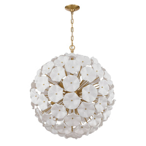 Crystorama - ESM-4009-AG-WH - 12 Light Chandelier - Esme - Aged Brass