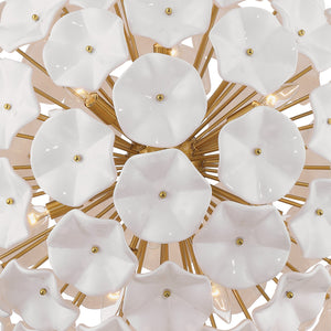Crystorama - ESM-4009-AG-WH - 12 Light Chandelier - Esme - Aged Brass
