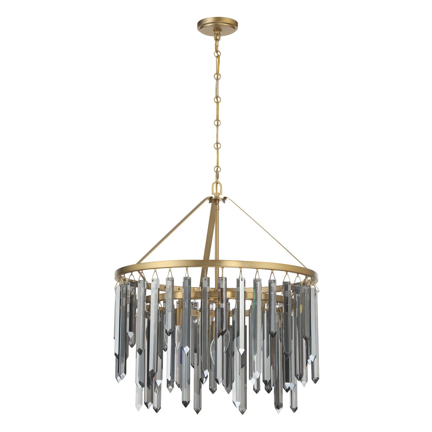 Crystorama - GEM-7004-MG-SS - Seven Light Chandelier - Gemma - Modern Gold