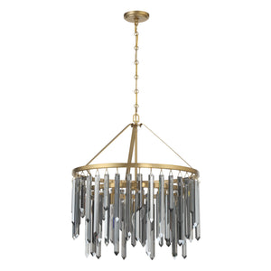 Crystorama - GEM-7004-MG-SS - Seven Light Chandelier - Gemma - Modern Gold