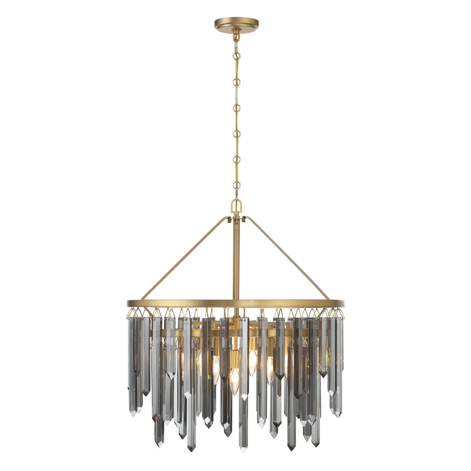 Crystorama - GEM-7004-MG-SS - Seven Light Chandelier - Gemma - Modern Gold