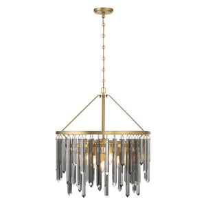Crystorama - GEM-7004-MG-SS - Seven Light Chandelier - Gemma - Modern Gold