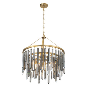 Crystorama - GEM-7004-MG-SS - Seven Light Chandelier - Gemma - Modern Gold