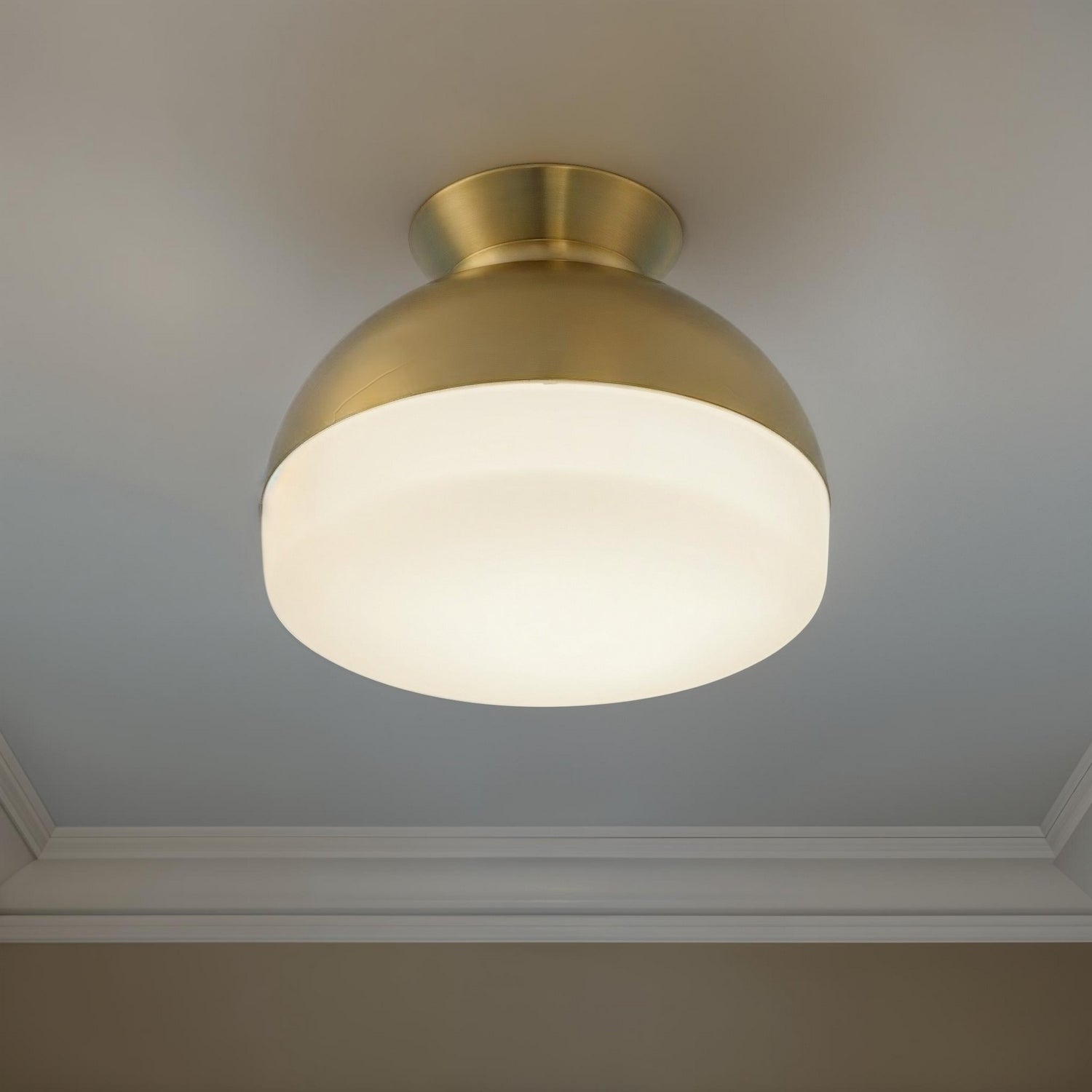 Crystorama - GID-4003-VG - Two Light Flush Mount - Gidget - Vibrant Gold