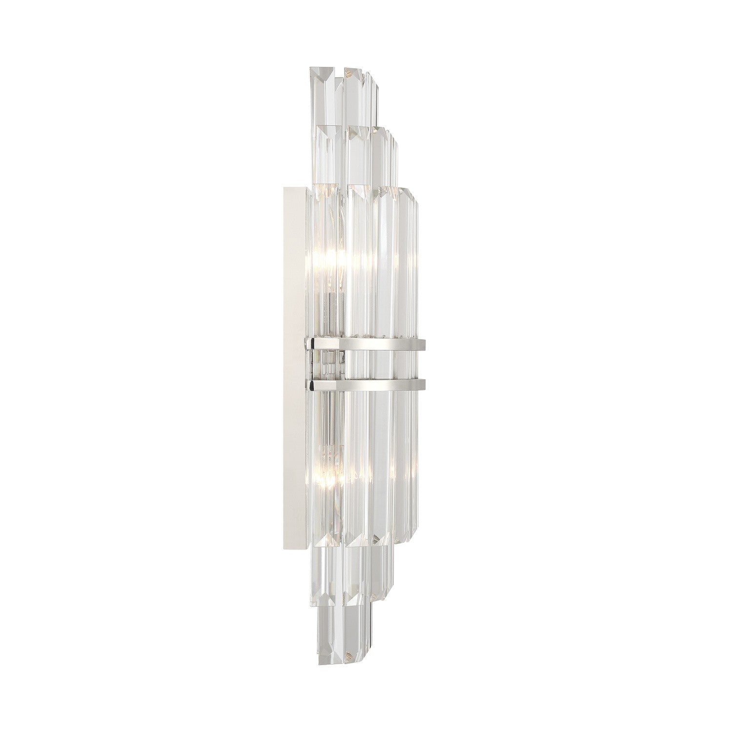 Crystorama - HAY-1411-PN - Two Light Wall Sconce - Hayes - Polished Nickel