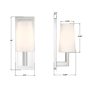Crystorama - HGN-3901-CH - One Light Wall Sconce - Hogan - Polished Chrome