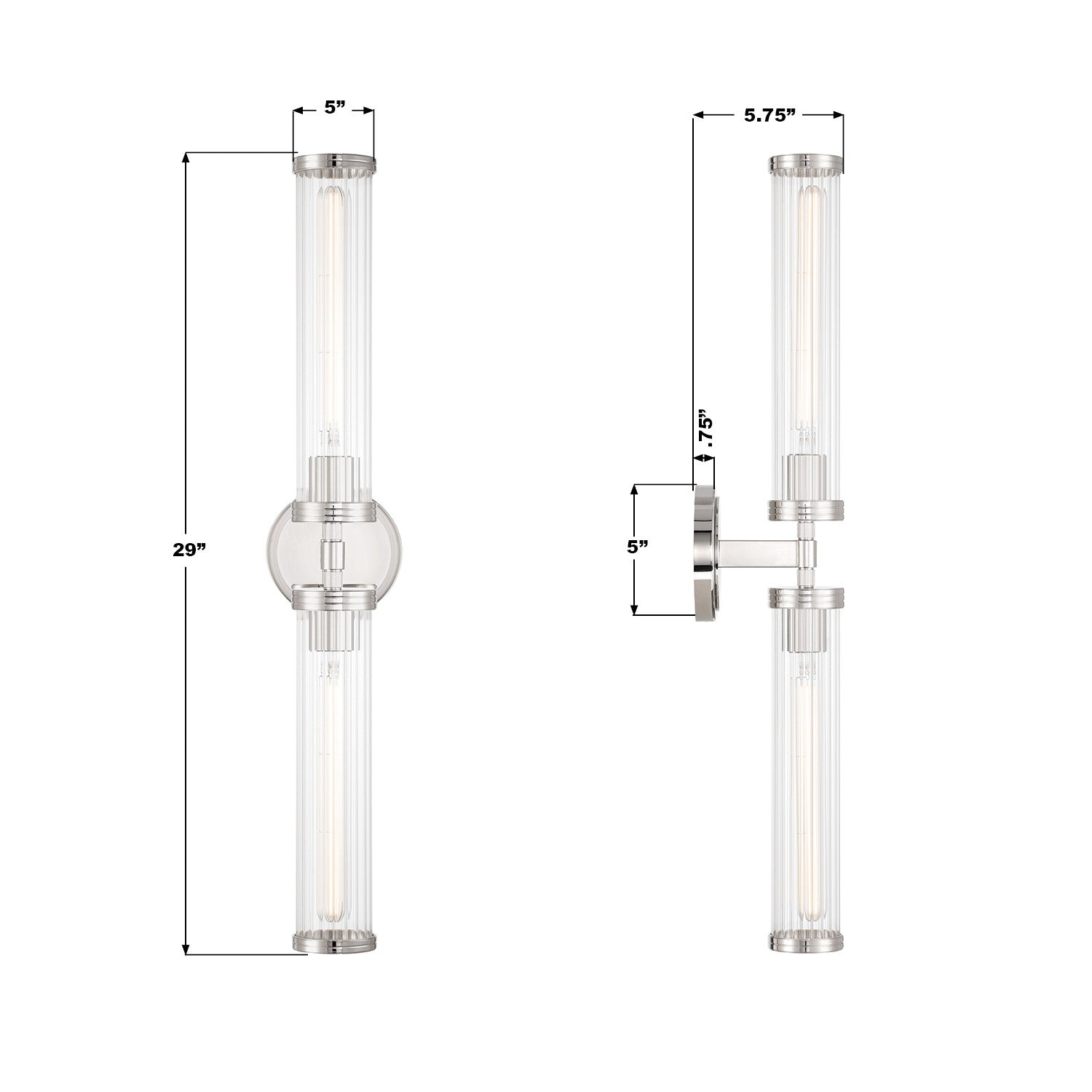 Crystorama - JAR-2302-PN - LED Wall Sconce - Jarvis - Polished Nickel