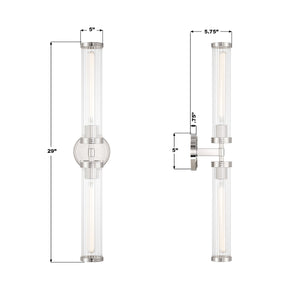 Crystorama - JAR-2302-PN - LED Wall Sconce - Jarvis - Polished Nickel