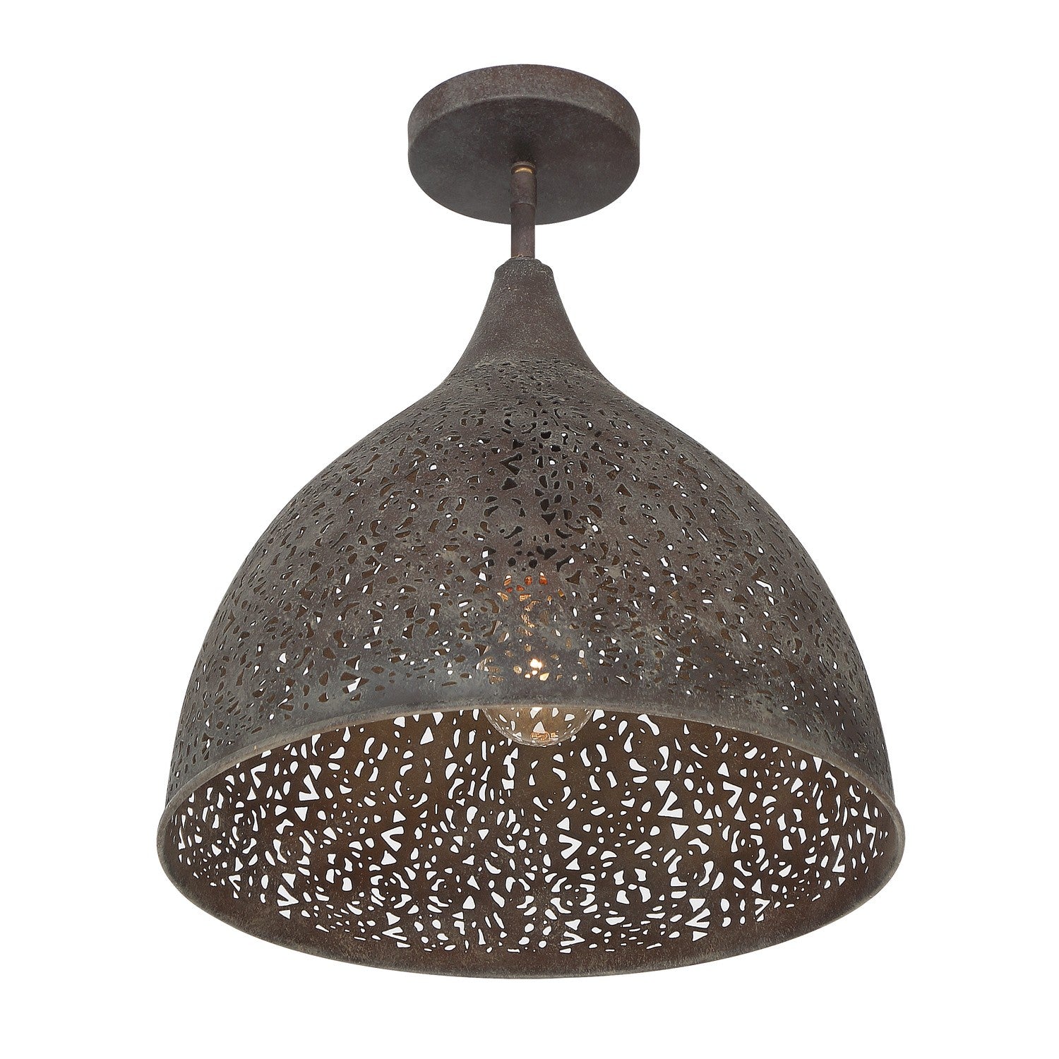 Crystorama - JAS-A5010-FB_CEILING - One Light Semi Flush Mount - Jasmine - Forged Bronze