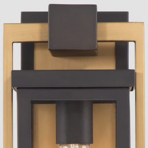 Crystorama - LDL-901-TZ-TG - One Light Outdoor Wall Sconce - Lendel - Twilight Bronze + Textured Gold