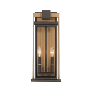 Crystorama - LDL-902-TZ-TG - Two Light Outdoor Wall Sconce - Lendel - Twilight Bronze + Textured Gold