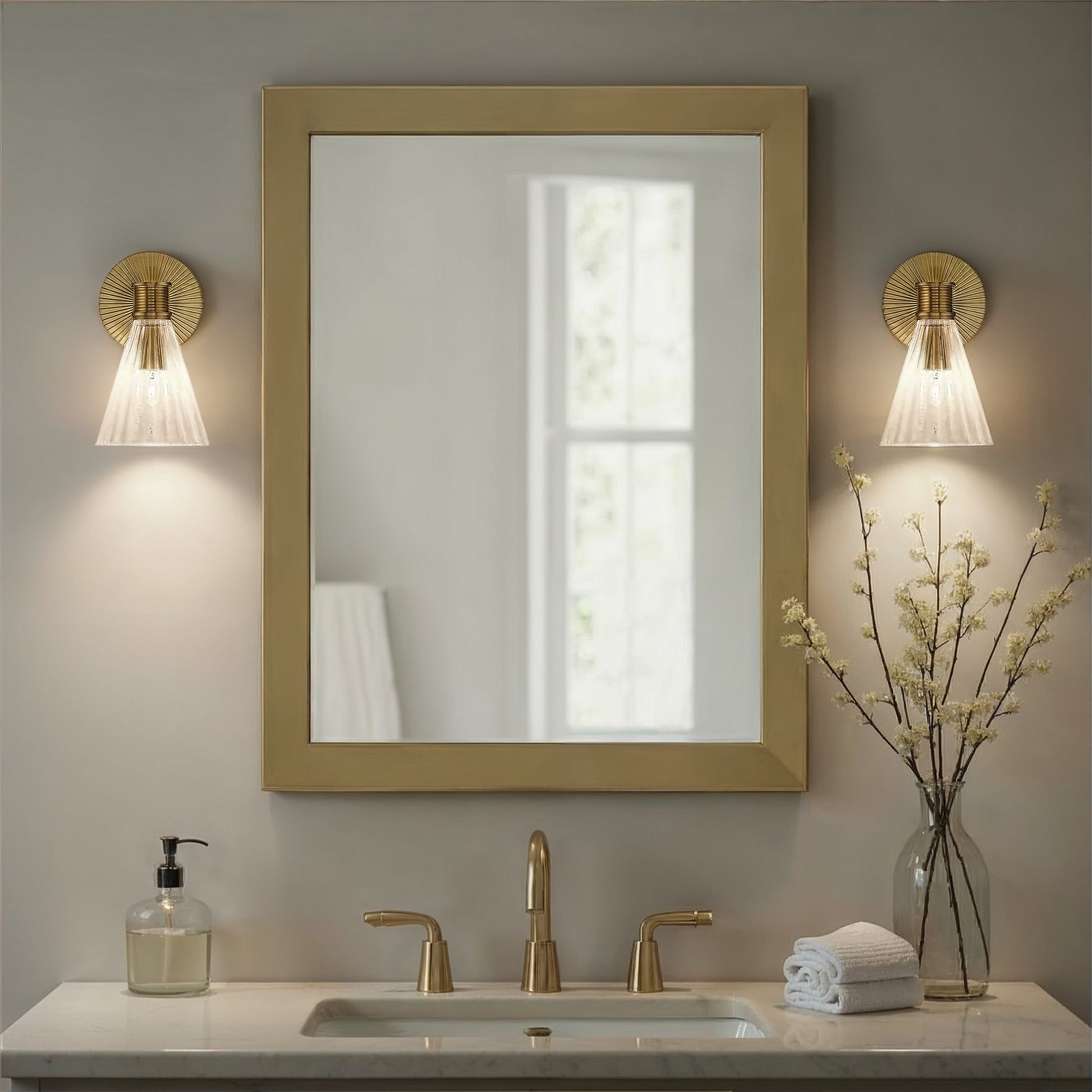 Crystorama - LOT-701-LG - One Light Wall Sconce - Lotus - Luxe Gold