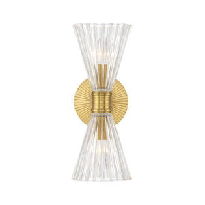 Crystorama - LOT-702-LG - Two Light Wall Sconce - Lotus - Luxe Gold