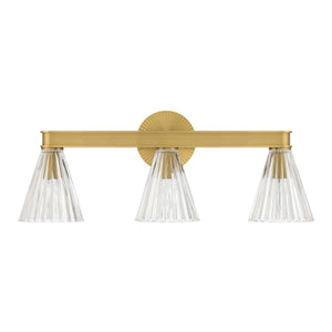 Crystorama - LOT-703-LG - Three Light Bath - Lotus - Luxe Gold