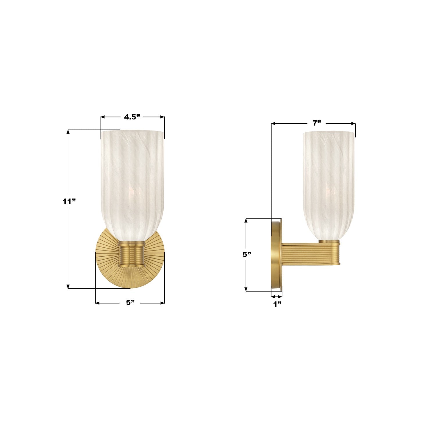 Crystorama - LOT-711-LG - One Light Wall Sconce - Lotus - Luxe Gold