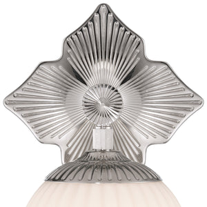 Crystorama - ORY-1001-PN-WH - One Light Wall Sconce - Orly - Polished Nickel