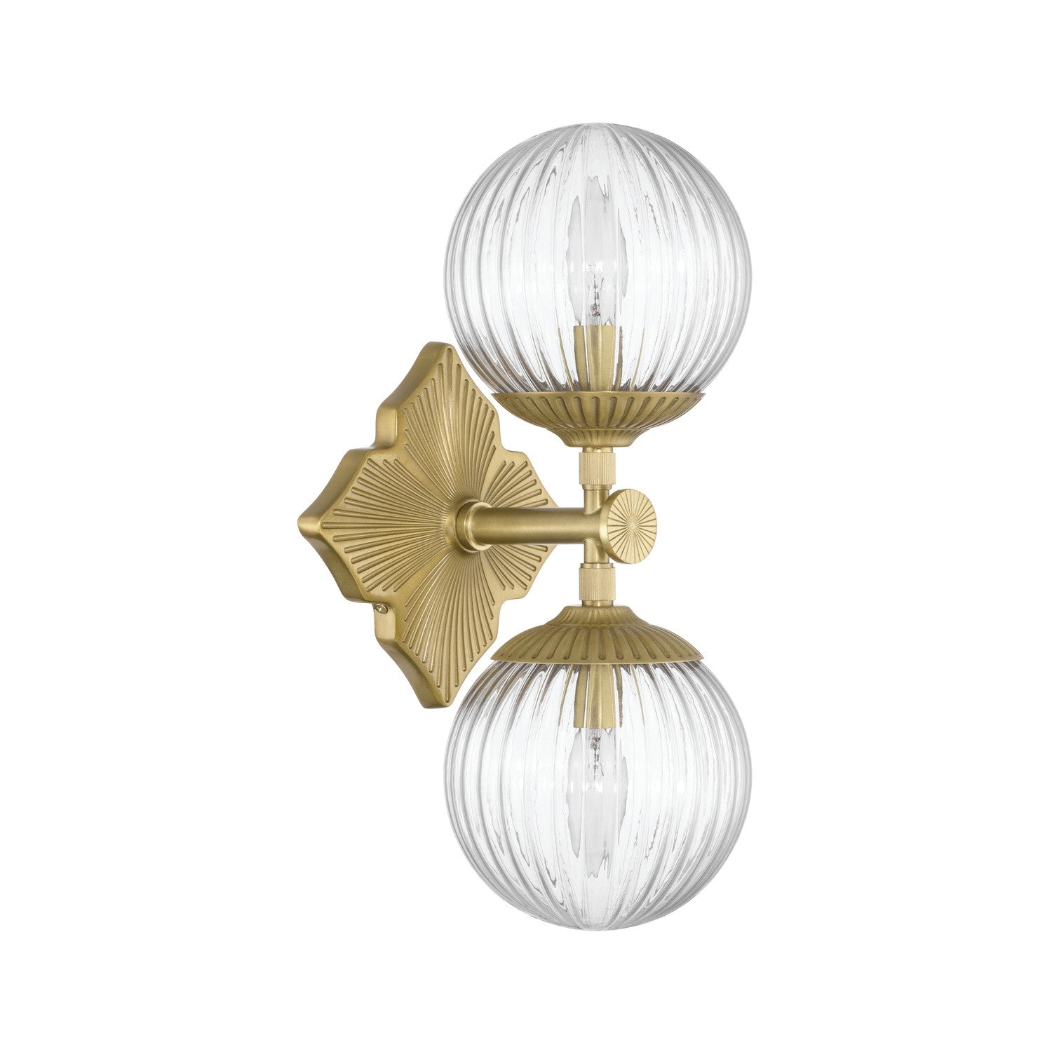 Crystorama - ORY-1002-AG-CL - Two Light Wall Sconce - Orly - Aged Brass