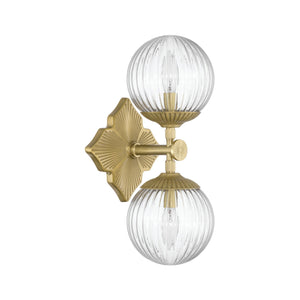Crystorama - ORY-1002-AG-CL - Two Light Wall Sconce - Orly - Aged Brass