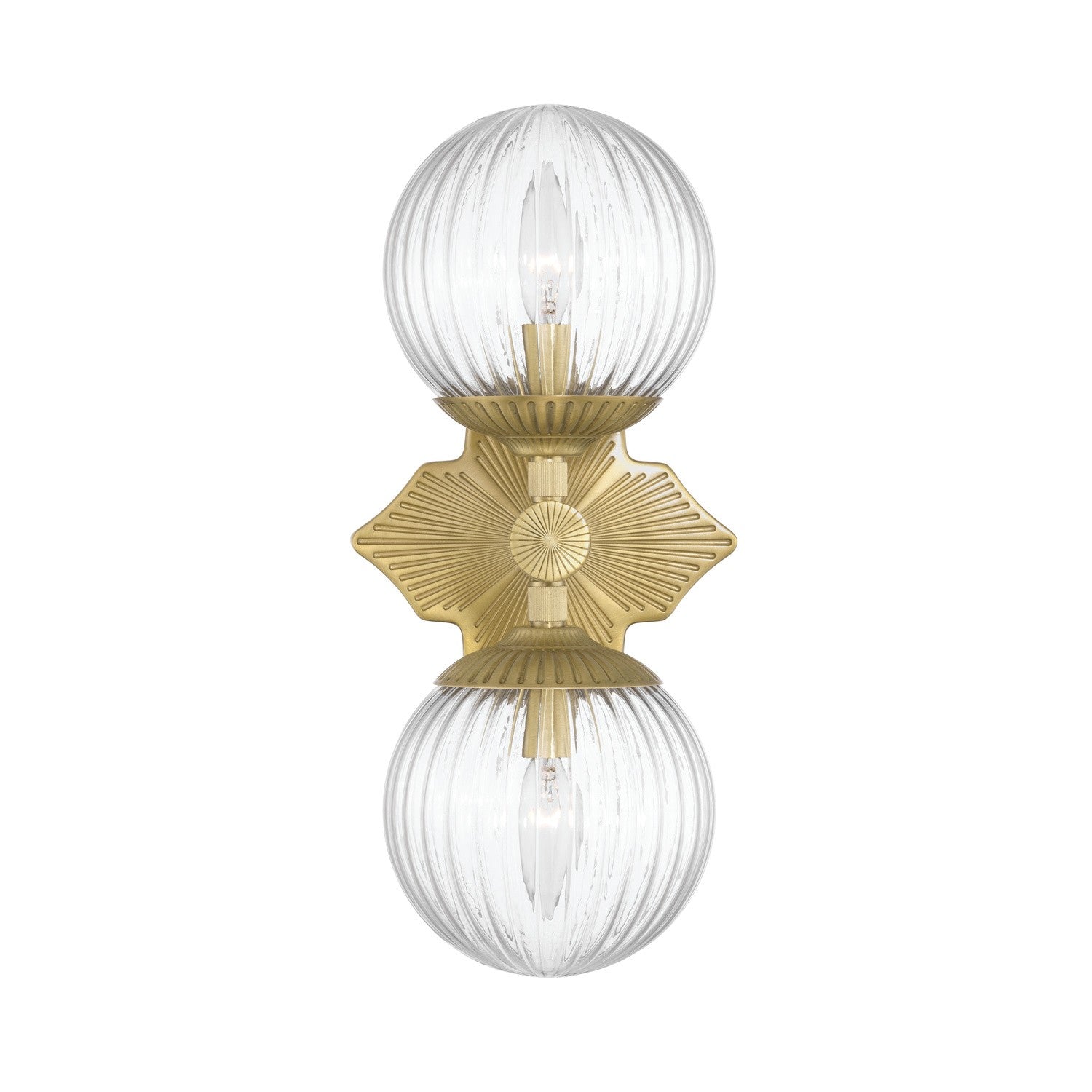 Crystorama - ORY-1002-AG-CL - Two Light Wall Sconce - Orly - Aged Brass