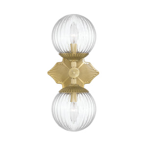 Crystorama - ORY-1002-AG-CL - Two Light Wall Sconce - Orly - Aged Brass