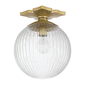 Crystorama - ORY-1003-AG-CL - One Light Semi Flush Mount - Orly - Aged Brass