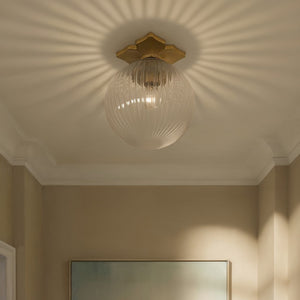 Crystorama - ORY-1003-AG-CL - One Light Semi Flush Mount - Orly - Aged Brass