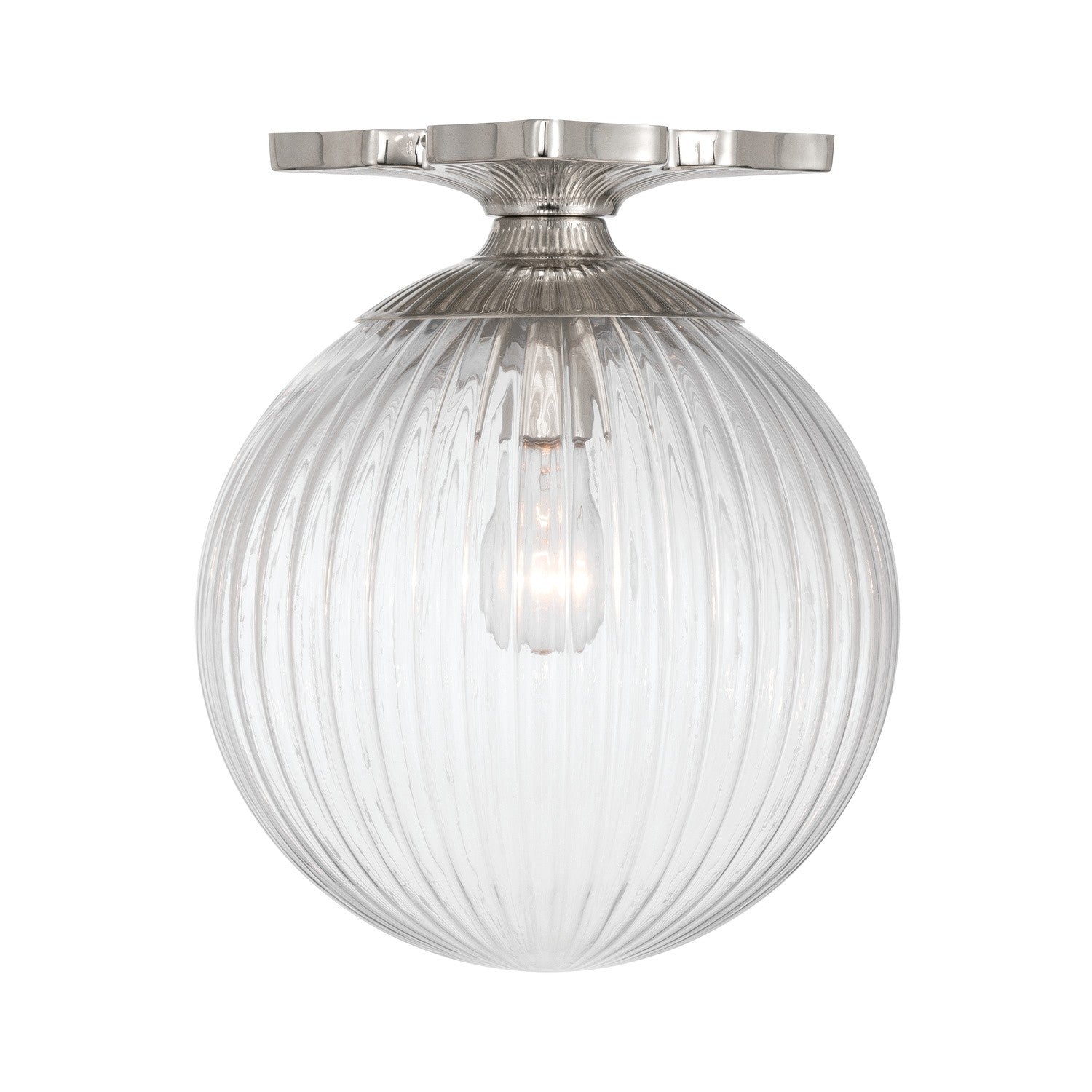 Crystorama - ORY-1003-PN-CL - One Light Semi Flush Mount - Orly - Polished Nickel