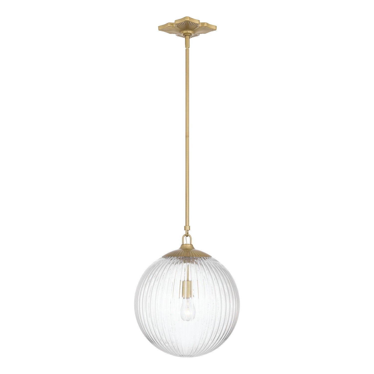 Crystorama - ORY-1007-AG-CL - One Light Pendant - Orly - Aged Brass