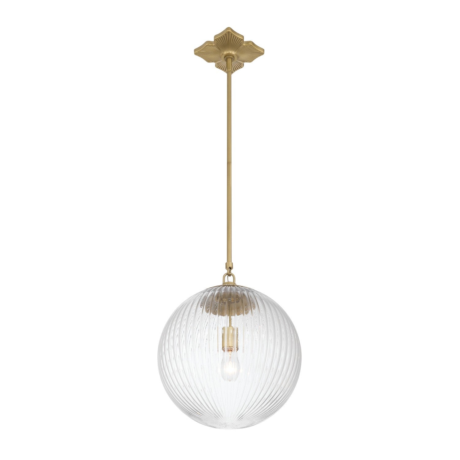 Crystorama - ORY-1007-AG-CL - One Light Pendant - Orly - Aged Brass