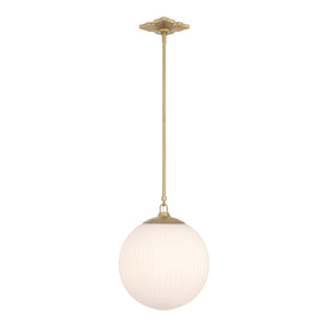 Crystorama - ORY-1007-AG-WH - One Light Pendant - Orly - Aged Brass