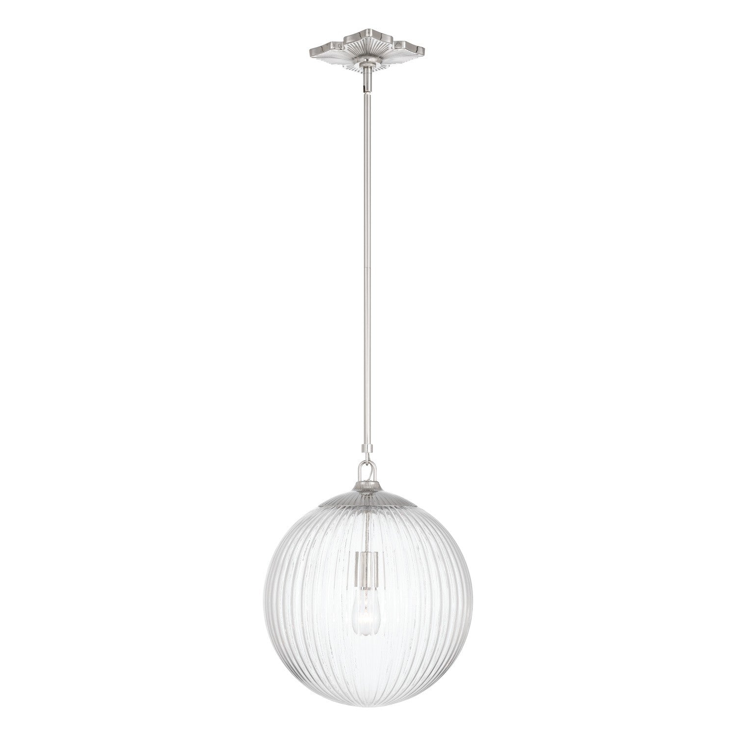 Crystorama - ORY-1007-PN-CL - One Light Pendant - Orly - Polished Nickel