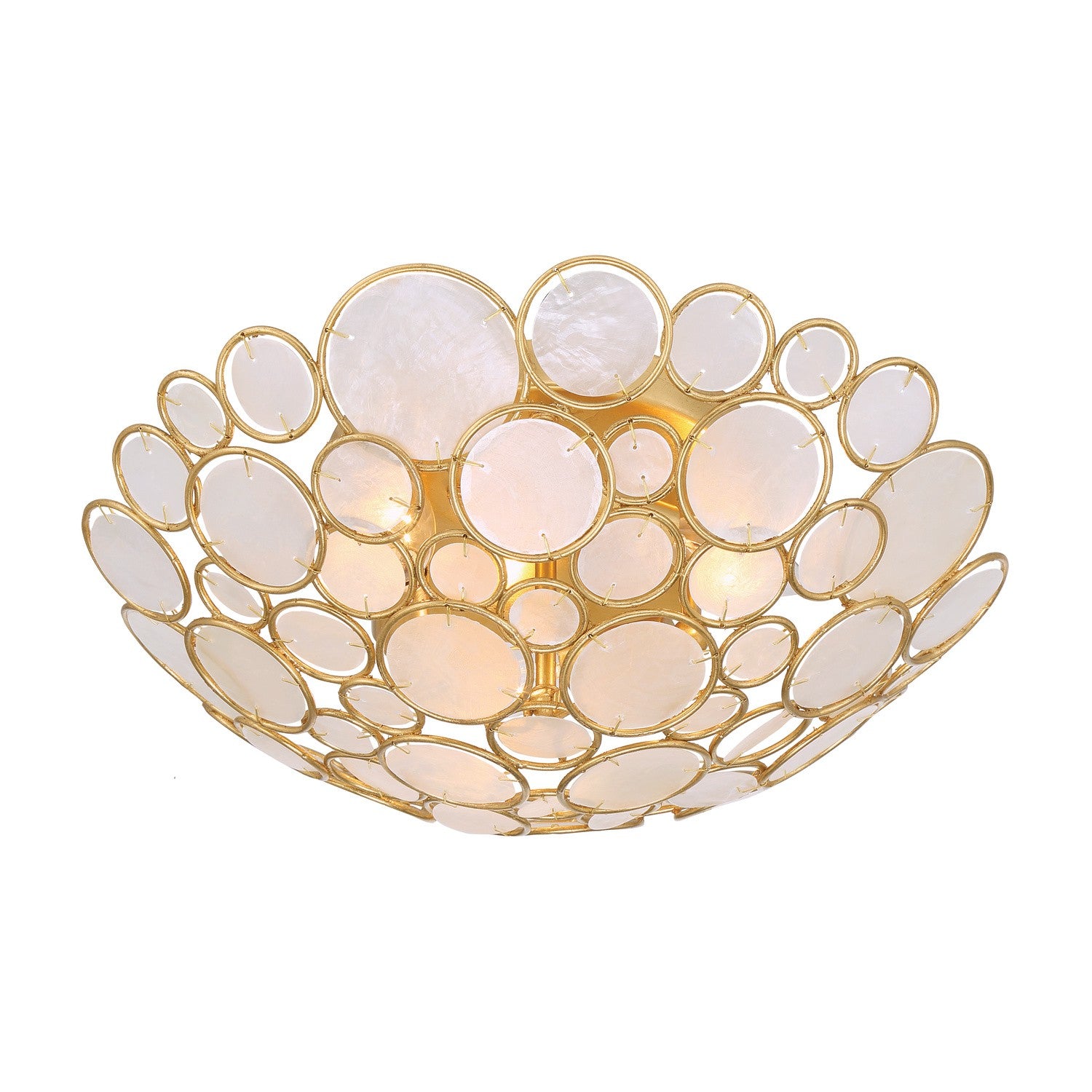 Crystorama - PAL-524-GA - Three Light Semi Flush Mount - Palla - Antique Gold