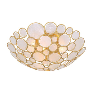 Crystorama - PAL-524-GA - Three Light Semi Flush Mount - Palla - Antique Gold