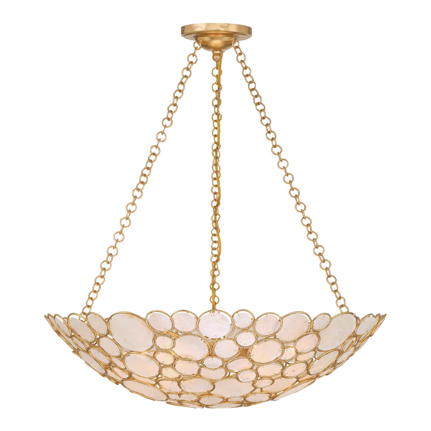 Crystorama - PAL-525-GA - Six Light Chandelier - Palla - Antique Gold