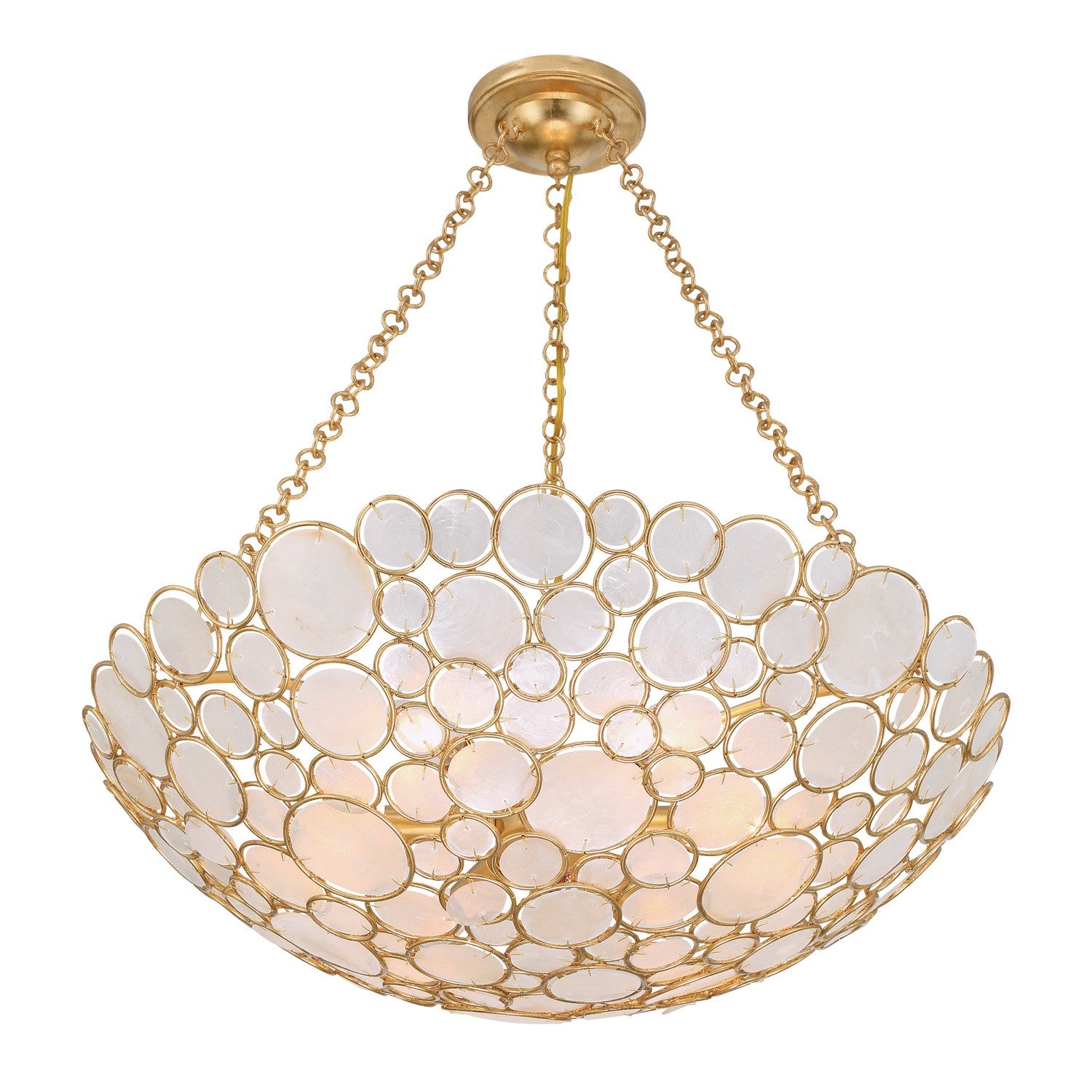 Crystorama - PAL-525-GA - Six Light Chandelier - Palla - Antique Gold