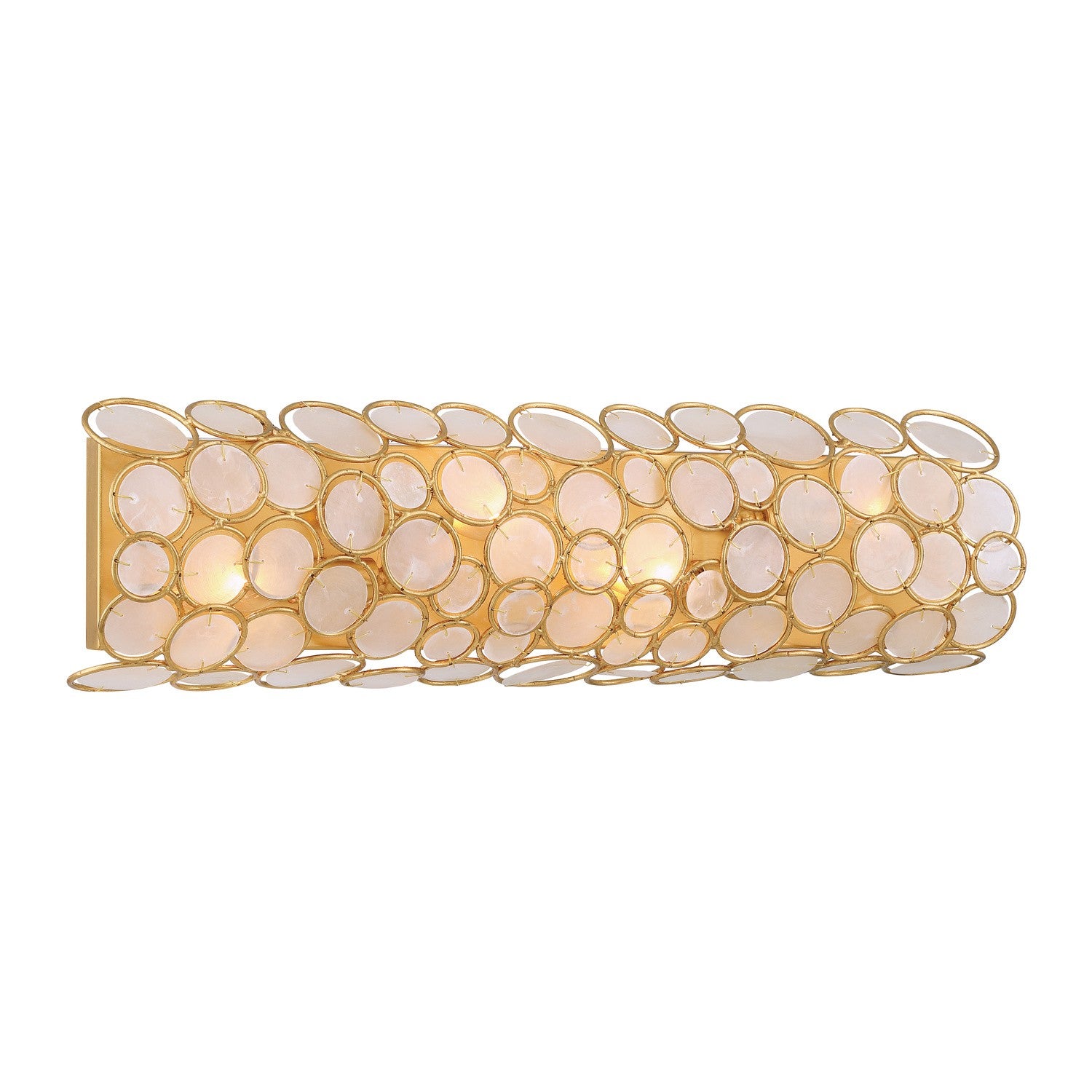 Crystorama - PAL-526-GA - Four Light Bath - Palla - Antique Gold