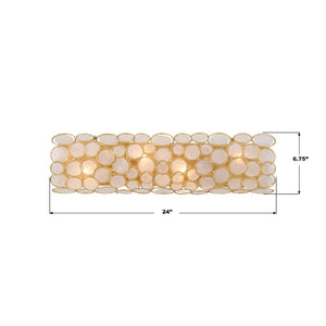 Crystorama - PAL-526-GA - Four Light Bath - Palla - Antique Gold