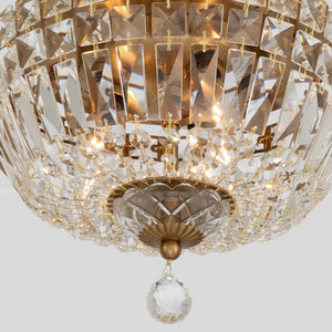 Crystorama - ROS-A1003-AG-CL-MWP - Three Light Flush Mount - Roslyn - Aged Brass