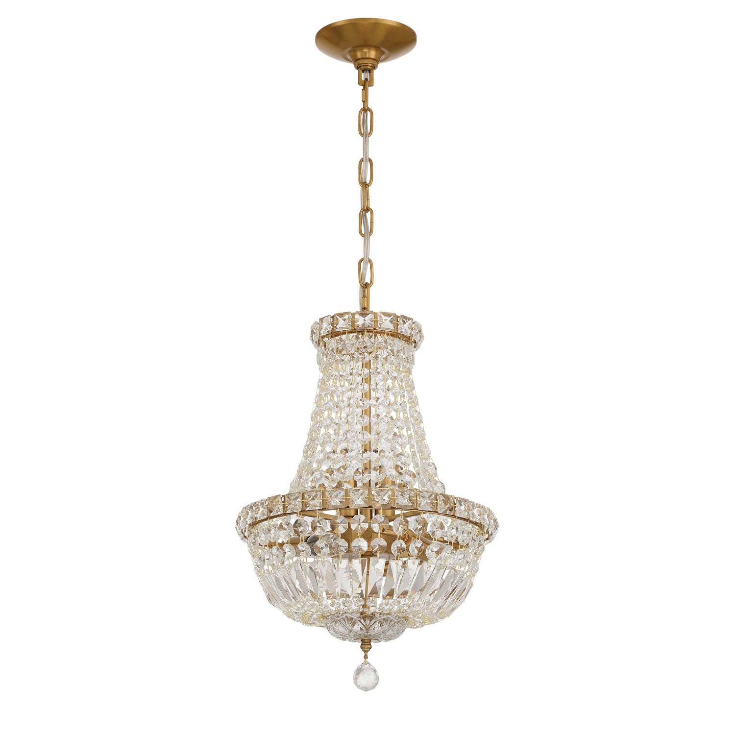 Crystorama - ROS-A1006-AG-CL-MWP - Five Light Chandelier - Roslyn - Aged Brass